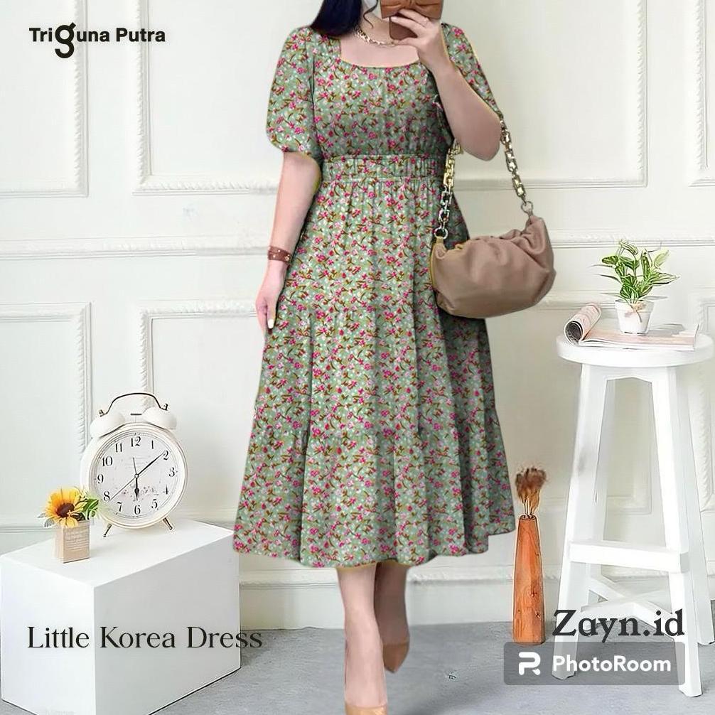 BEST SELLER BAJU DRESS MOTIF BUNGA KEMBANG ALENA DRESS WANITA TERBARU DRESS WANITA KOREA