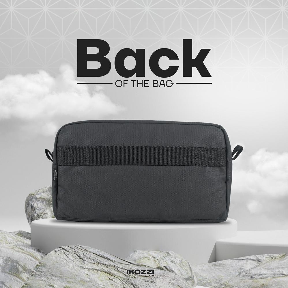 promo ikozzi tas pria comfy handbag pria pouch bag cowok tas selempang & genggam clutch bag hitam wa