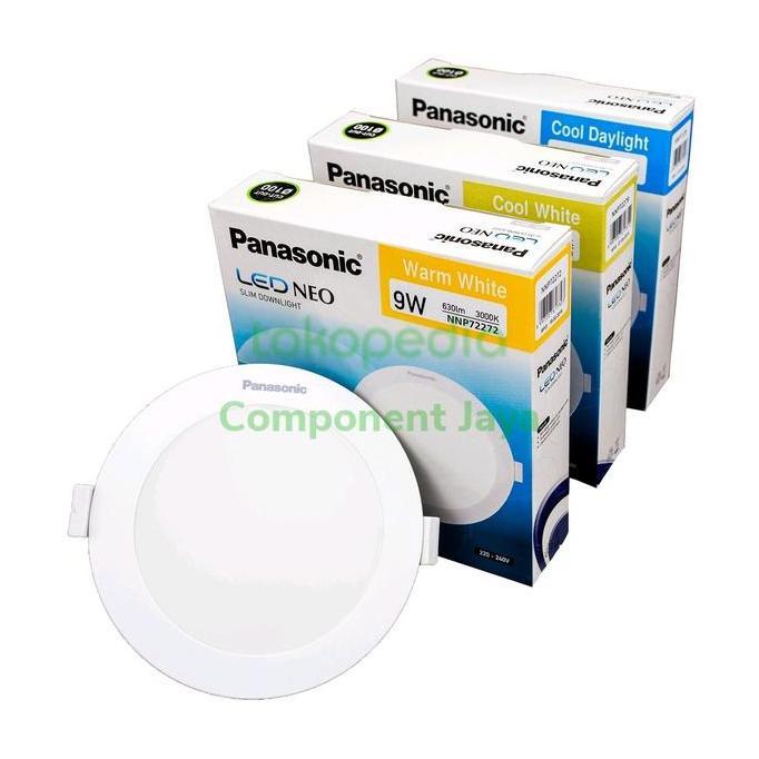 Lightwoll- Lampu Downlight Led Panel Panasonic 9Watt 9W 9 Watt Neo Slim