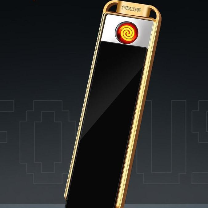 Instancodbisa- Mancis Elektrik 077 Gantungan Portable Mancis Elektrik Usb Rechargeable - Blue