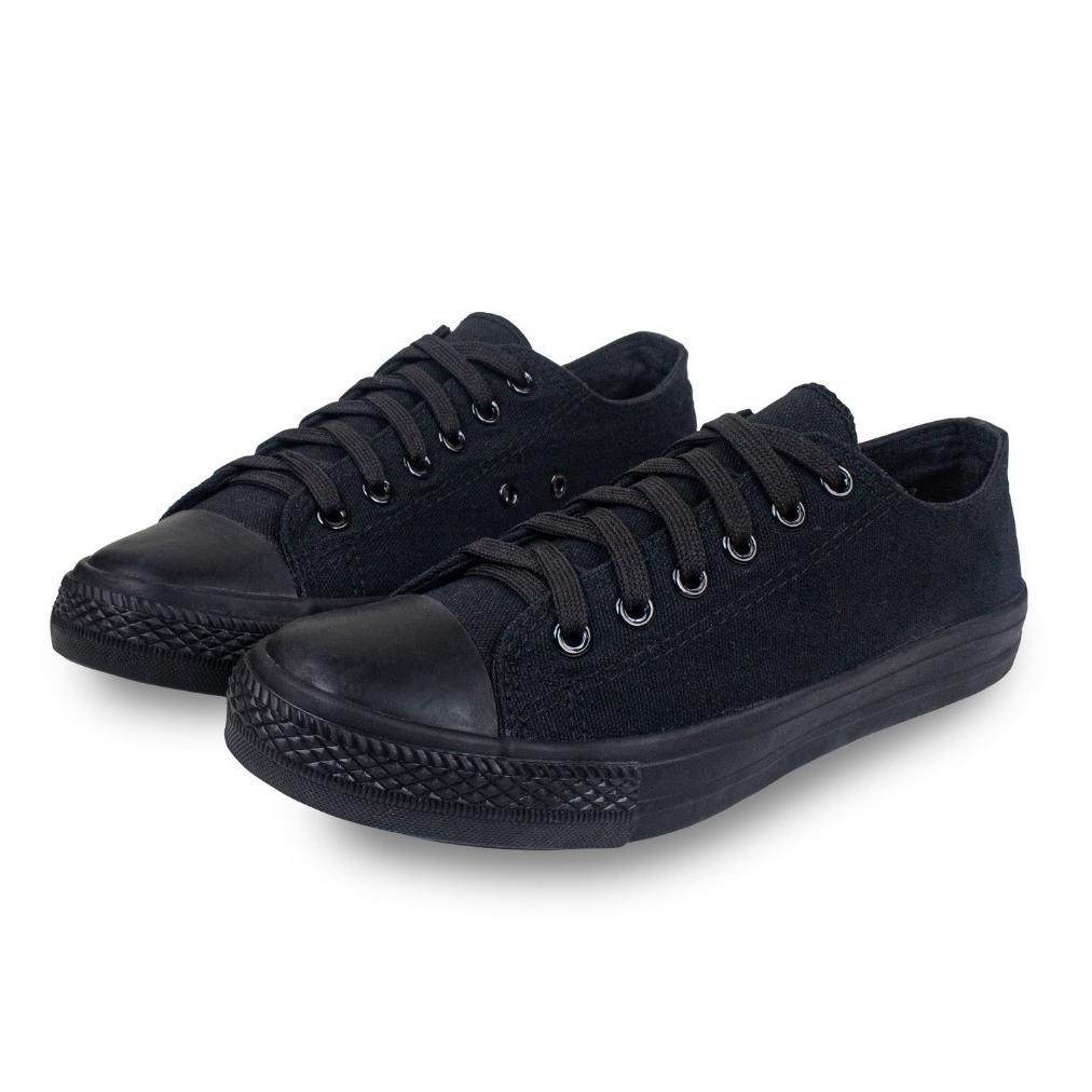 paket hemat zeodda sepatu sneakers sekolah hitam spesial black series