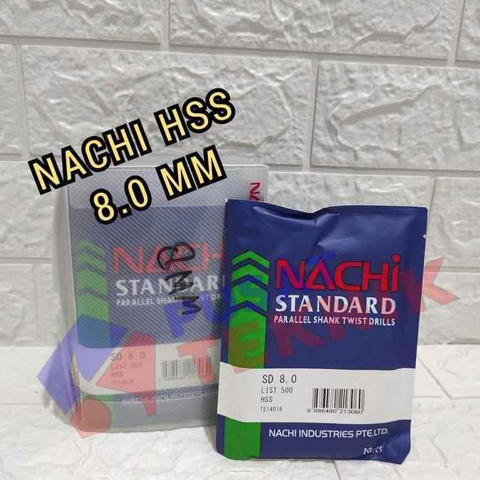Supertool- Nachi 8Mm / Mata Bor Besi Nachi 8Mm / Mata Bor Hss Nachi 8Mm