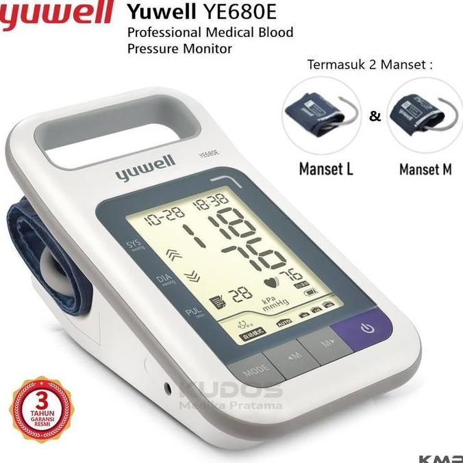 Yuwell YE680E - Tensimeter Digital - Alat Ukur Monitor Tekanan Darah Tensi - YE 680E