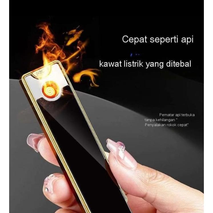 Bersihyuk- Pemantik Elektrik Charging Usb Korek Api Unik Bisa Di Cas Slim Terlaris