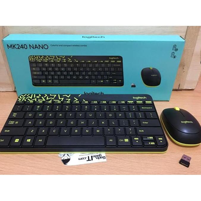 LOGITECH MK240 NANO Paket Wireless Keyboard MK240 & Mouse Combo MK240