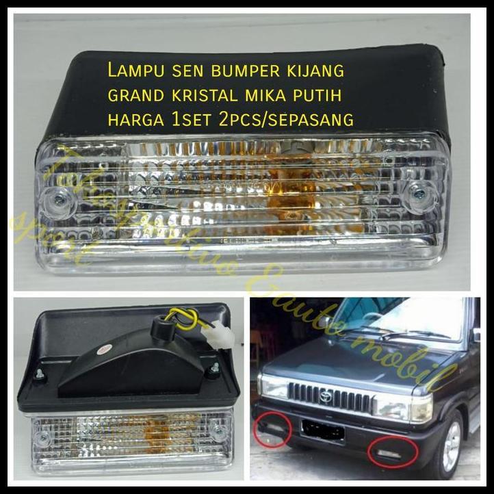 GRATIS ONGKIR LAMPU SEN SEIN BUMPER TOYOTA KIJANG GRAND KRISTAL MIKA PUTIH KIJANG