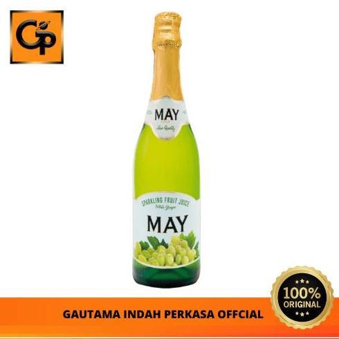 Dahaga- Minuman Jus Berkarbonasi May Sparkling Juice White Grape 750Ml