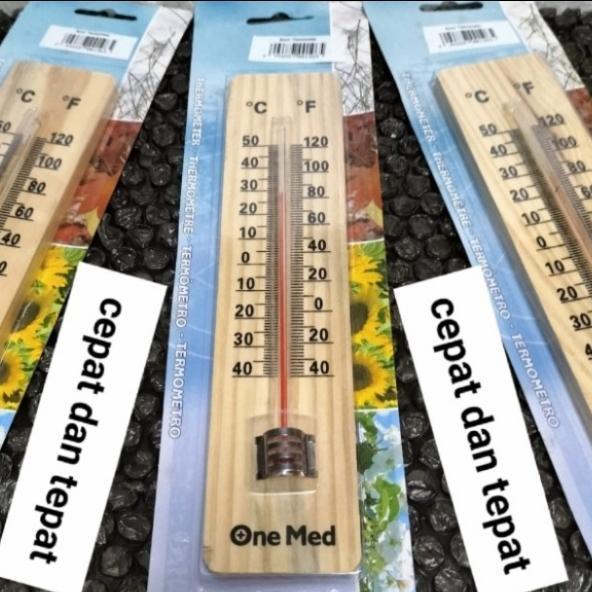 (Termurah) Thermometer Ruangan Onemed/Thermometer Ruangan Kayu Bestseller