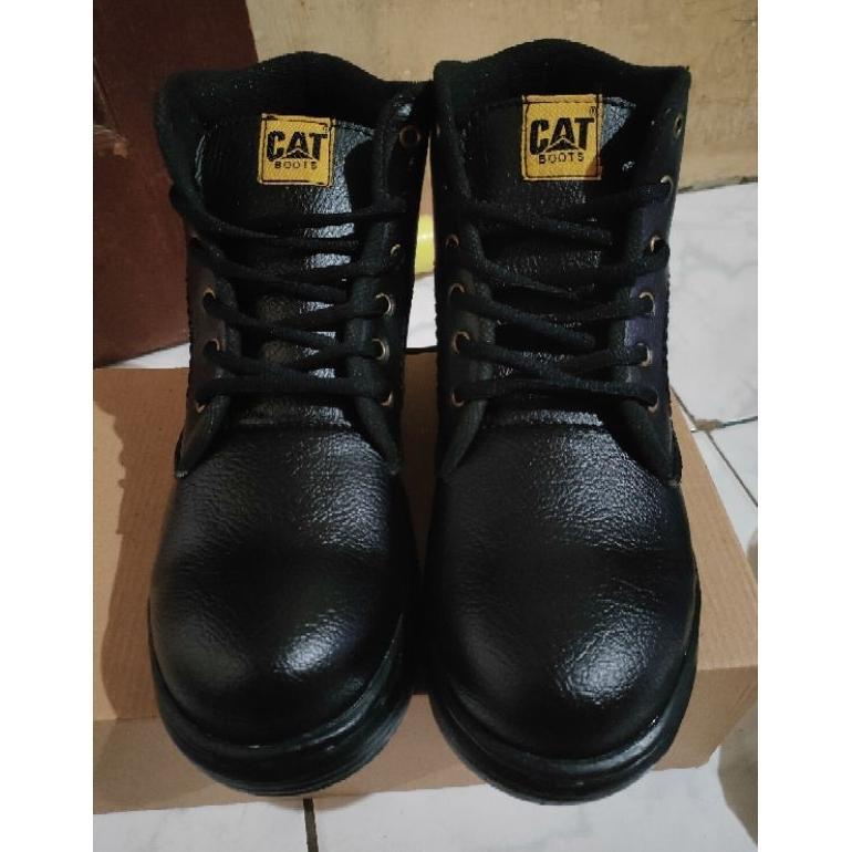 NEW Sepatu safety semi booth ujung besi sudah dijahit sol Caterpillar sepatu kulit sepatu boots