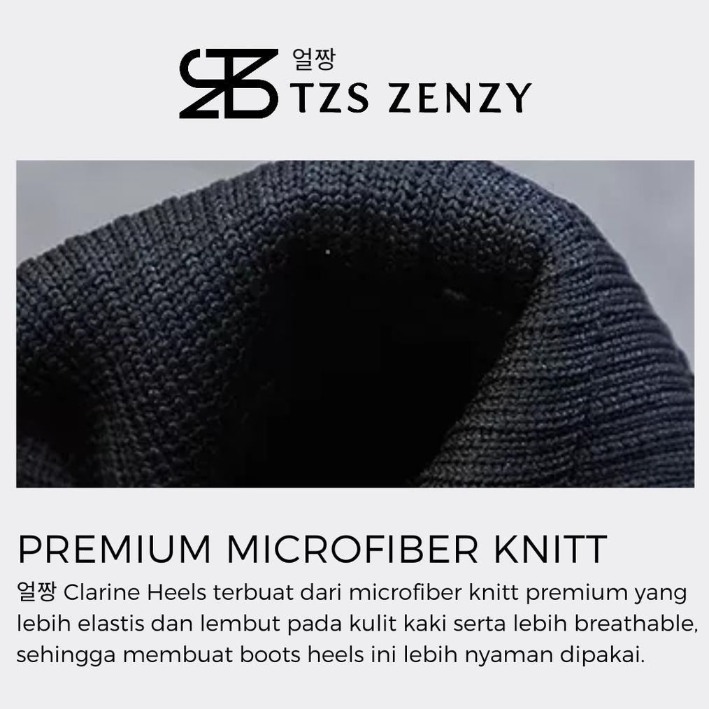 official tzs zenzy clarine heels - sepatu boots heels wanita - boots heels modis - boots heels chunk