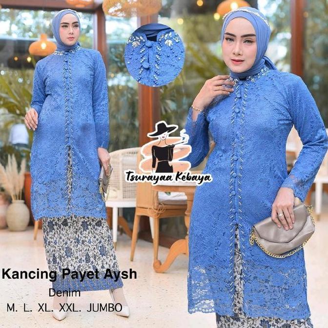 DE83 - TUNIK BROKAT KANCING PAYET/ TUNIK KANCING/ KEBAYA PAYET/ KEBAYA TUNIK/ KEBAYA MODERN