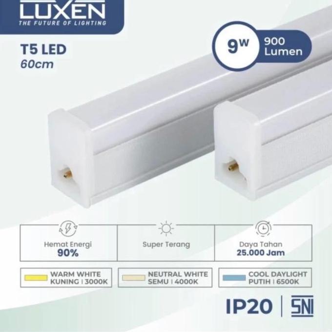 LAMPU TL T5 LED 9Watt Luxen (60cm)