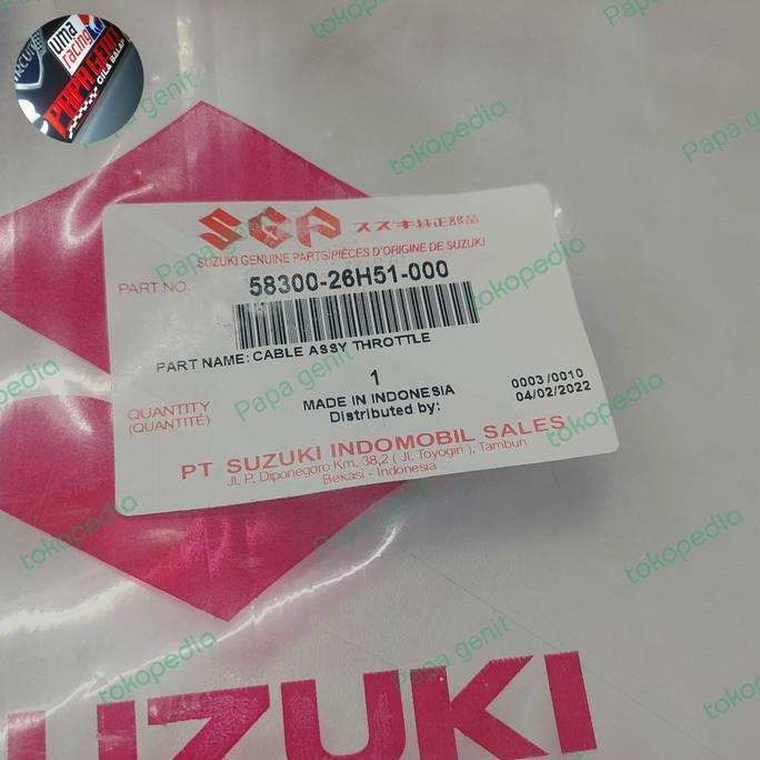 kabel gas thunder 125 HAK original nos