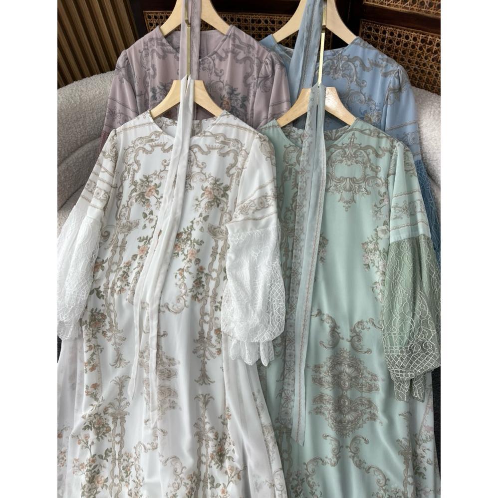 DISKON LITTLE BUTIK ZENARA SIGNATURE BRUKAT LONGDRESS | GAMIS KONDANGAN GAMIS BRUKAT