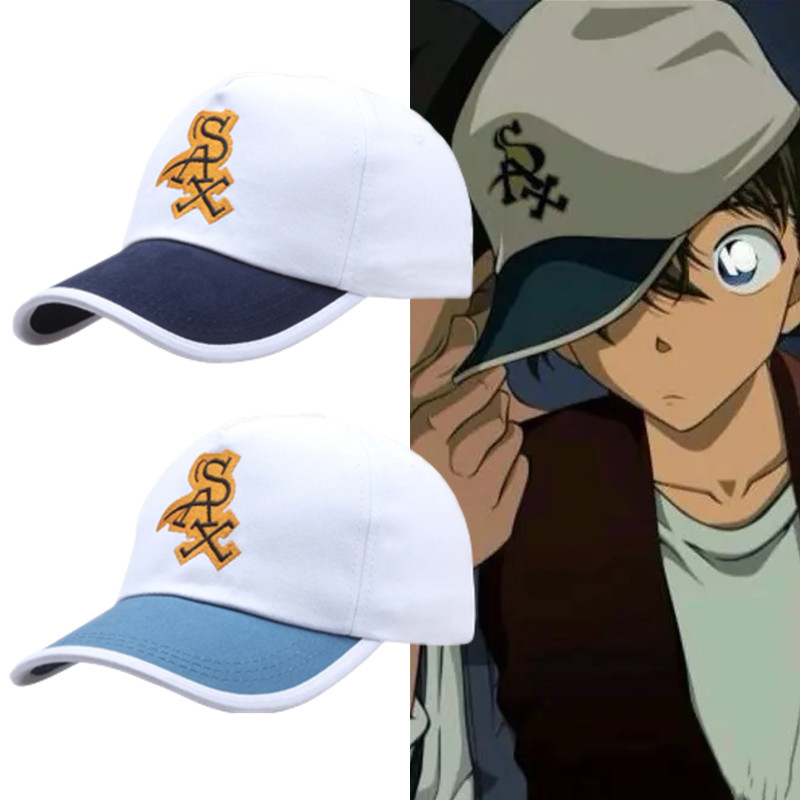 Detektif Conan Kasus Tertutup Hattori Heiji Topi Bisbol Pakaian Sehari-hari Cosplay Katun Bordir Pro