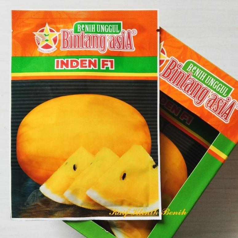 Benih Semangka INDEN F1 20 Gram - Bibit Semangka Golden Kuning Berbiji Cap Bintang Asia