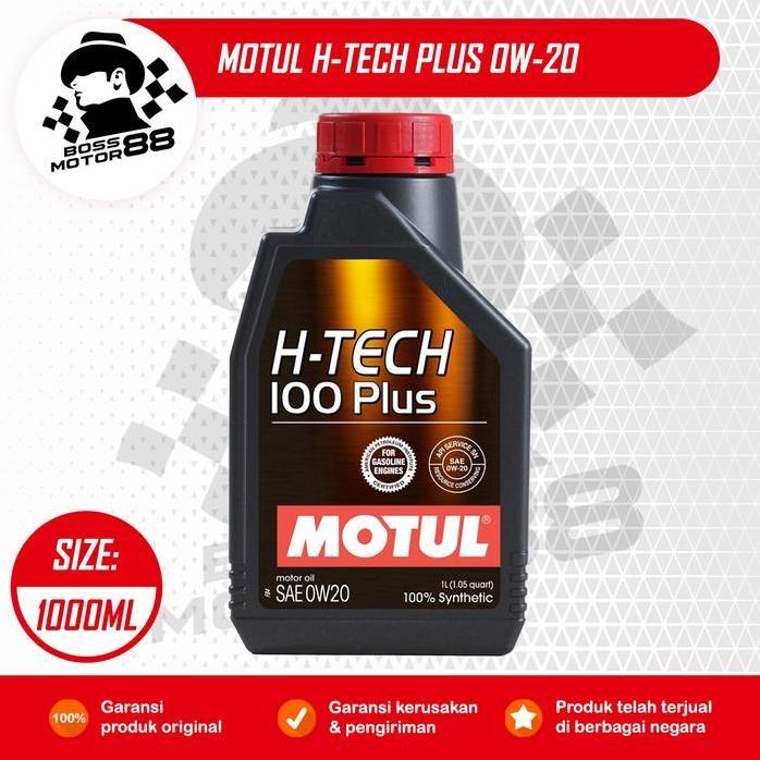 Motul H-Tech 100 Plus 0W20 5W30 10W40 1L Oli Mesin Mobil API SP Original