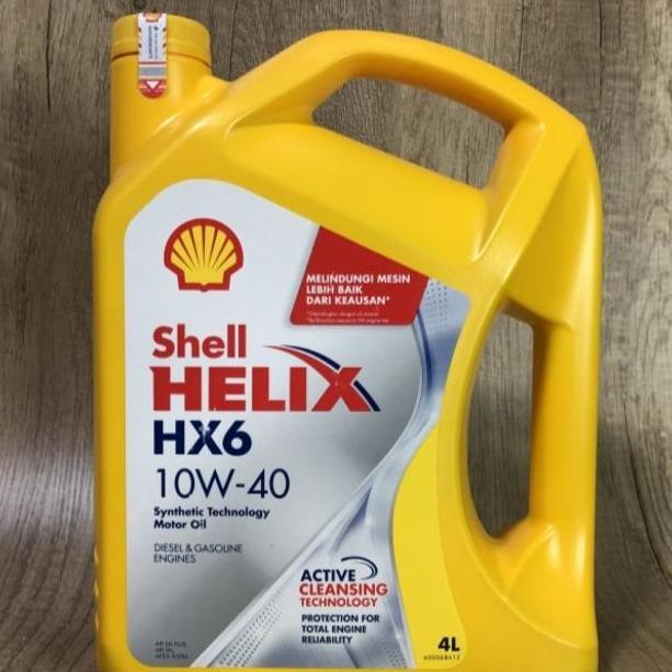 Oli Shell Helix HX6 ,Sae 10W-40 ,Synthetic Teknologi Ori  Scan