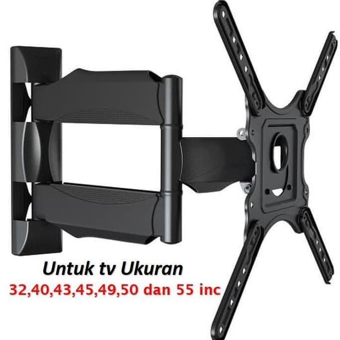 Instancodbisa- Breket Brecket Bracket Tv Lengan Swivel Untuk Tv Led Uhd 32-55 Inc Dengan Fisher Temb