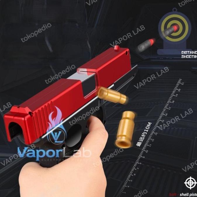 mz_fiktra - pistol mainan glok 1911 toy gun magazine soft shell ejection bullet