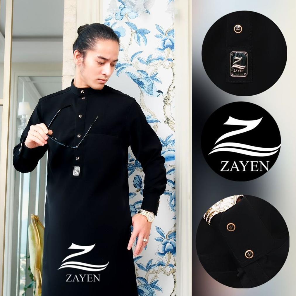 PREMIUM JUBAH SLIMFIT PRIA GAMIS PRIA SLIMFIT JUBAH ZAYEN HITAM JUBAH PRIA MUSLIM JUBBA MODEL TERBAR