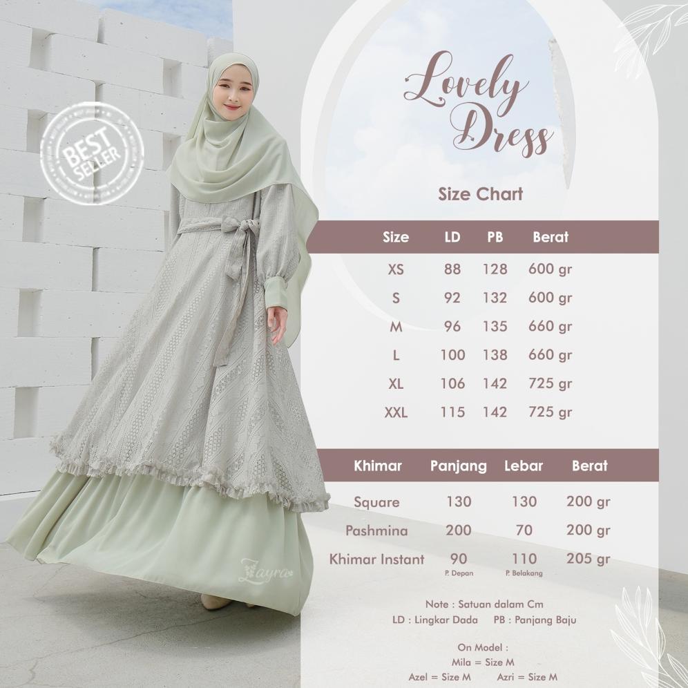 FREE ONGKIR ZAYRA HIJAB | LOVELY - DRESS GAMIS WANITA SYARI BROKAT KONDANGAN LEBARAN JUMBO ELEGAN TE