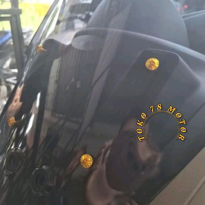 DE129 >> Baut Winshield Baut Visor Variasi 4 pcs motor NINJA NMAX AEROX LEXI CBR R15 ADV PCX