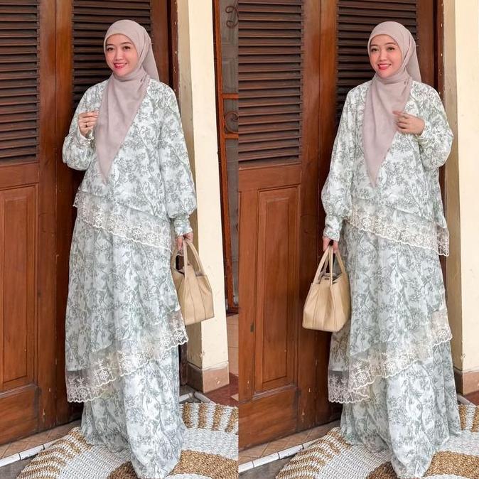 Instancodbisa- Joley Cloth - Hafizah Dress Outfit Kondangan Elegant Simple Mewah Kekinian Allsize Ga