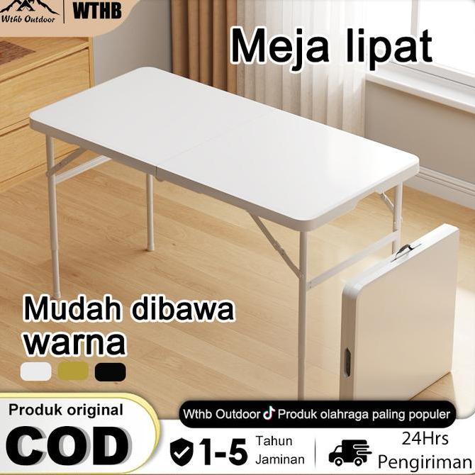 GHEATHEON WTHBMeja lipat portable1.2/1.5/1.8M Meja Lipat Outdoor Laptop Meja Lipat Portable Serbagun