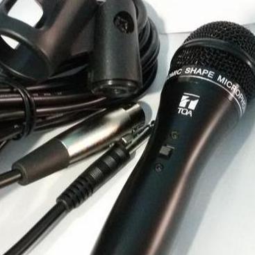 promo Mikrofon TOA Kabel 5 Meter Microphone Mic Ergonomis Original