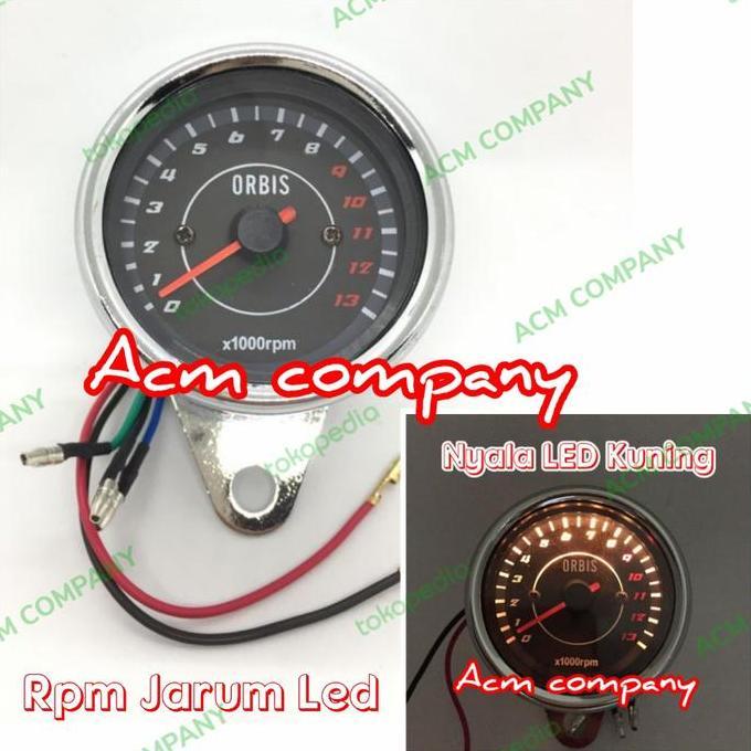 SIENOBIE Tachometer RPM LED bulat / Takometer Rpm Led Universal motor