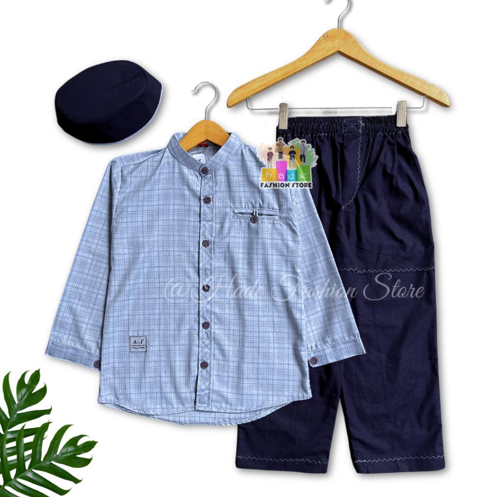 Sale New Setelan Koko Anak A&J El Fattah Lengan Panjang Usia 3-13 Th Bahan Katun Touch Premium 2025