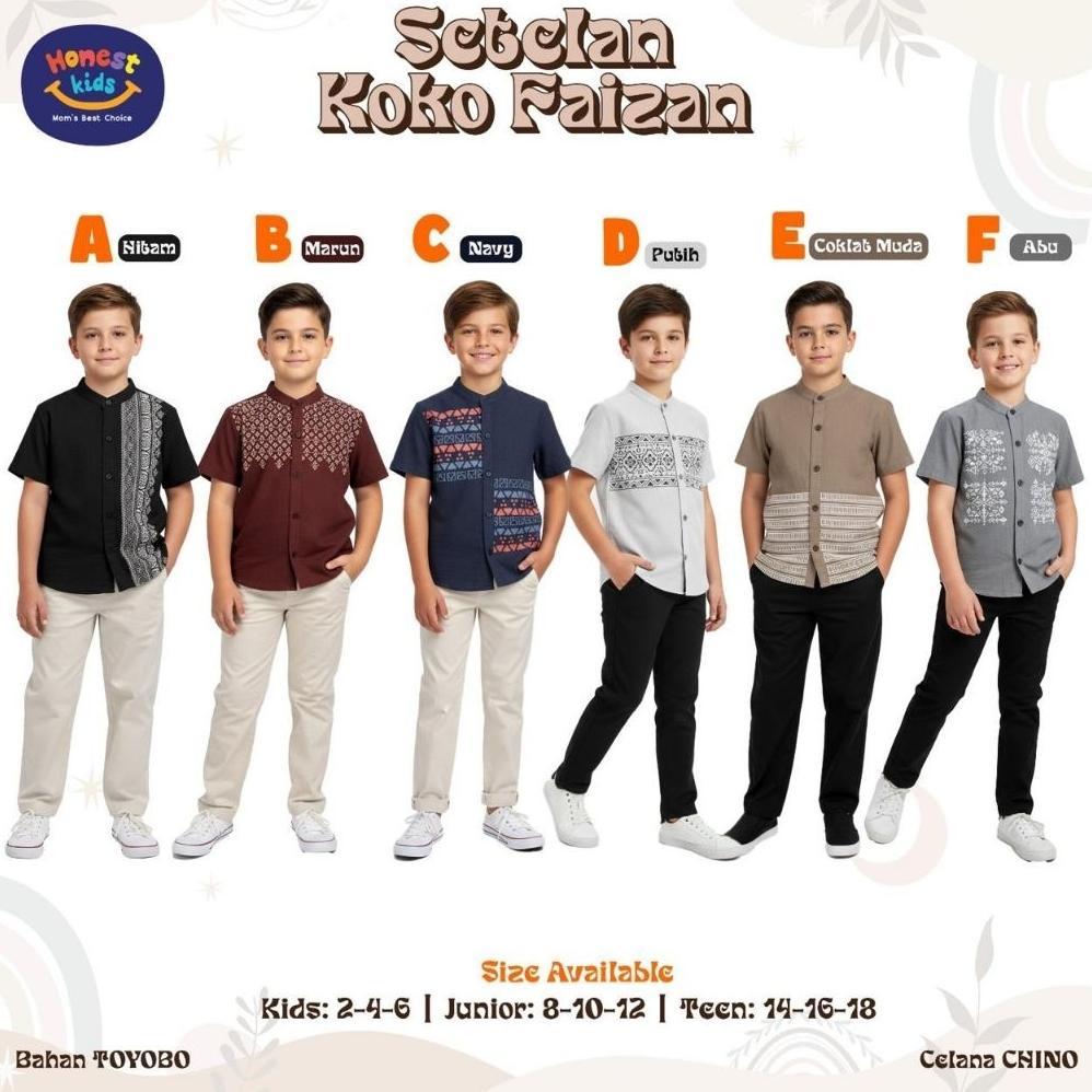 Cuci Gudang  Setelan Koko Anak Faizan Honest Kids