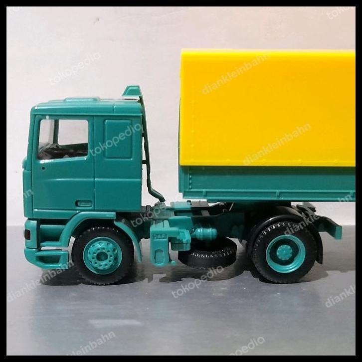 TERLARIS HERPA SKALA 1:87 - DAF 95 HIJAU LIVERY SCHENKER DALAM BOX ORIGINAL DAF02 