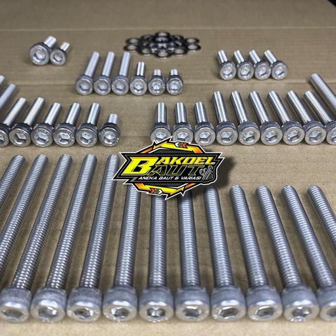 DS29 >> Baut L Stainless Anti Karat Fullset Yamaha RX S & YT 115 - Zionathan Sparepart - Motorcycle
