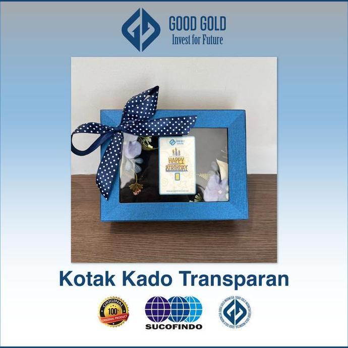 Kotak Kado Logam Mulia Transparan
