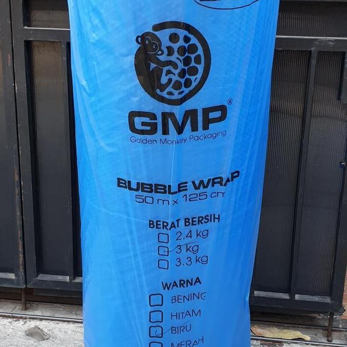 Gaslangsung- Bubble Wrap Biru / Blue 50M X 125Cm Gmp