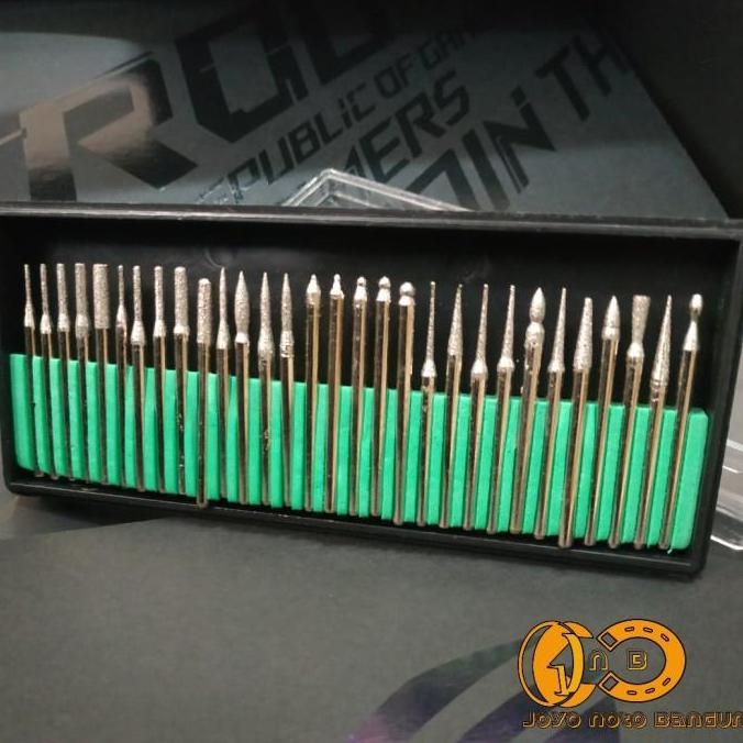 30 pcs Mata bor cun ukir grafir batu kaca mata bor diamond GROSIR