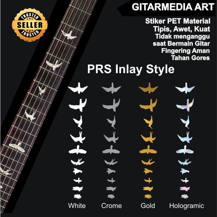 Inlay PRS Stiker Gitar Burung Ultra Tipis