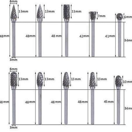 Mata bor cun metal / mata tuner mini grinder proses porting as 3mm