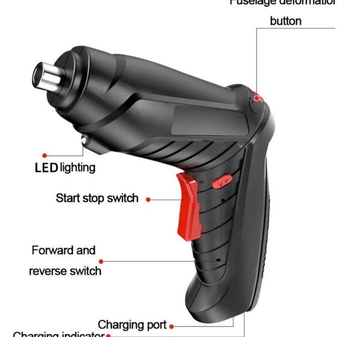 JUPRISYAHPU - SET OBENG LISTRIK 47 BUAH UNTUK RUMAH BOR LISTRIK MULTIFUNGSI MINI BOR ISI ULANG BOR L