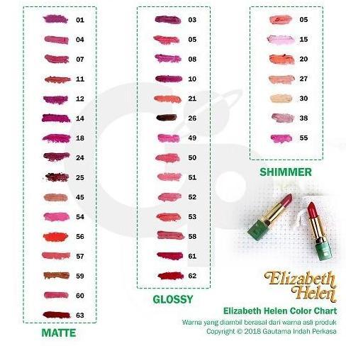 Lipen- Lipstik Elizabeth Helen Matte Lipstick Mahmood Saeed 45 (4G) Bibir Kering