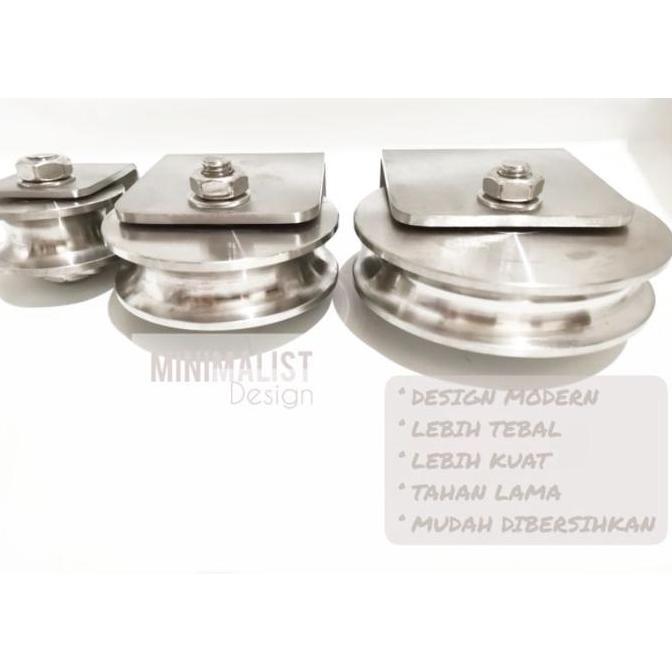 Roda Stainless 3" Beton / Siku (Tebal)