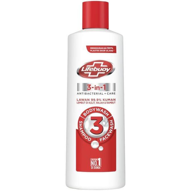 Bersih- Lifebuoy 3-In-1 Body Wash Shampoo Handwash Botol 250Ml Multipack