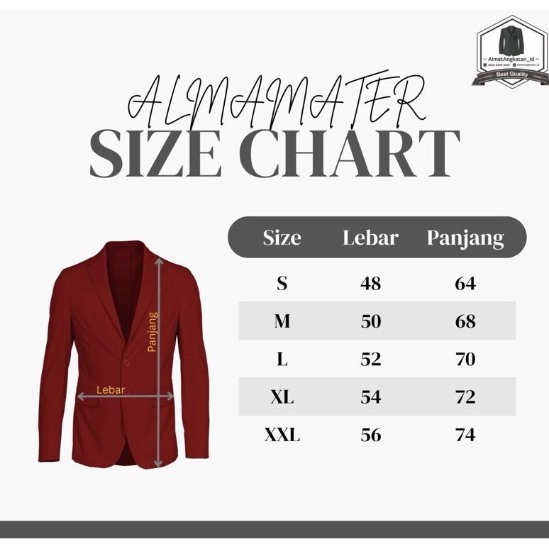 original jas almamater ut universitas terbuka kancing logo ut
