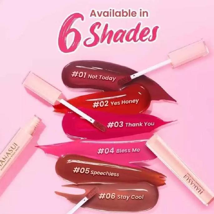 Lipen- Hanasui Glazedorable Vinyl Stain Lipstik Matte Tahan Lama  Lipcream Liquid Bibir