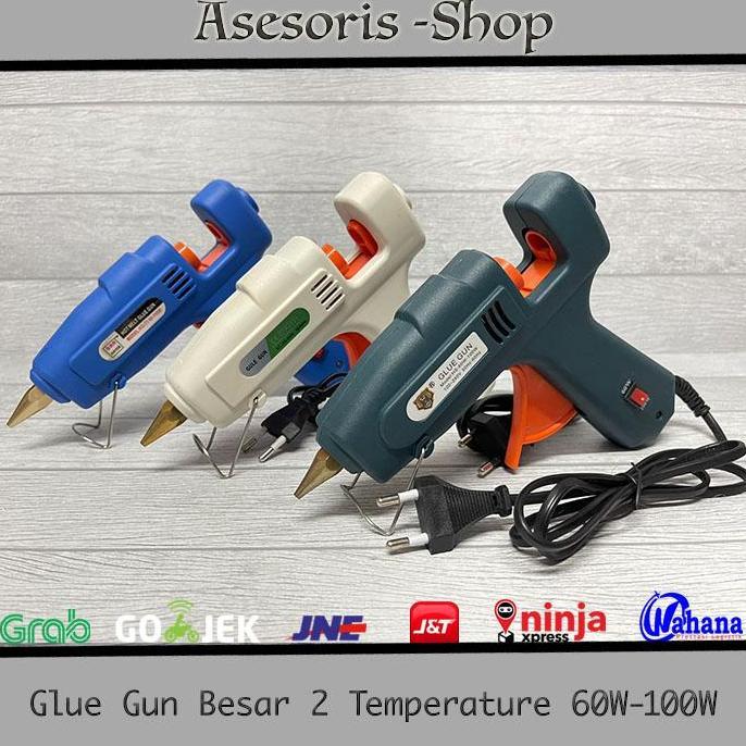 Promo Glue Gun / Lem Tembak 2 Temperature 60w & 100W Besar | Glue Gun 60 Watt | Glue Gun 100 Watt | 