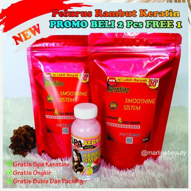 Berkilau- Paket Keratin Smoothing Pelurus Rambut [Bpom]   Haircare  Smooting Sistem/Untuk Rambut Nor