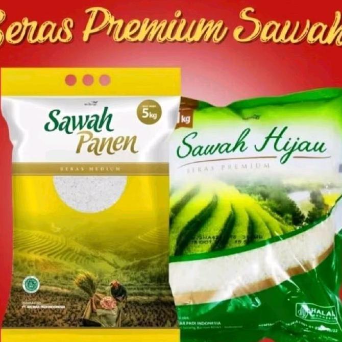 Beras Sawah Panen / Sawah hijau kemasan 5 kg