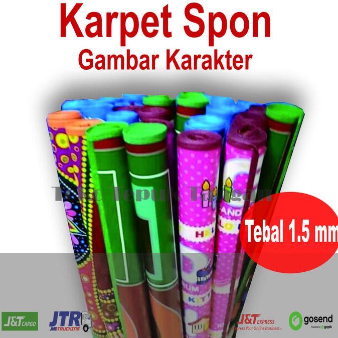 Fmly99- Karpet Gambar Karakter Tebal 1,5 Mm/Karpet Motif Karakter/Tikar Lantai Spons